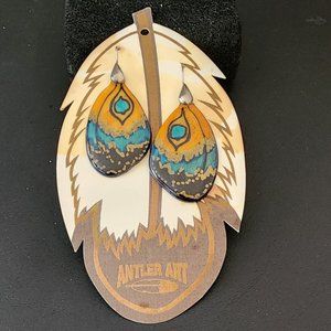 Antler Art Pierced Earrings